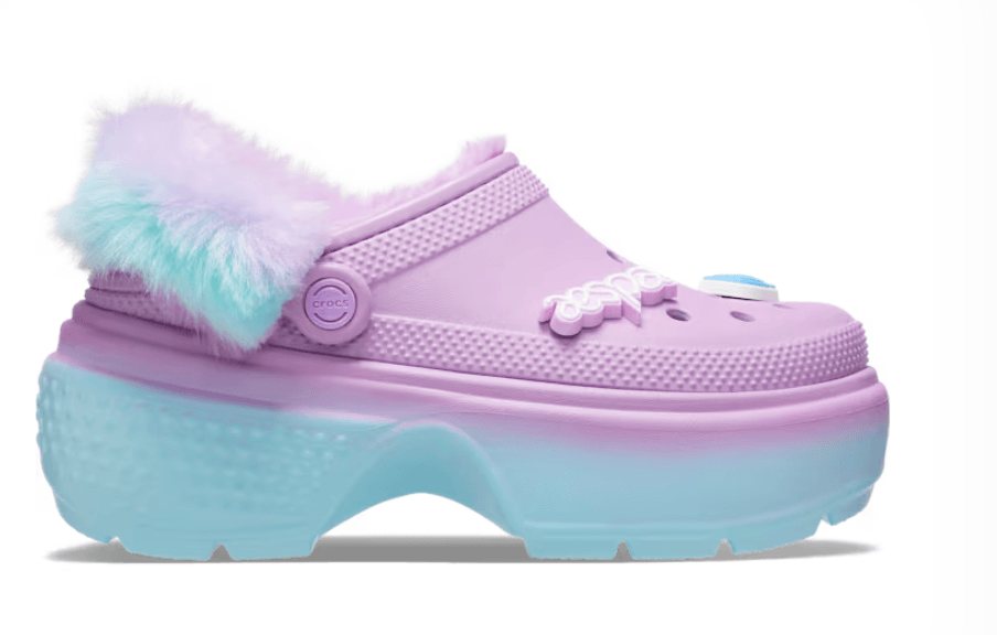 Rainbow platform top crocs