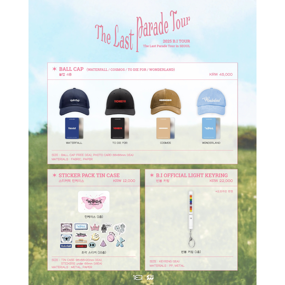 ‘B.I WONDERLAND & B.I 2025 Tour THE LAST PARADE in SEOUL‘ MD