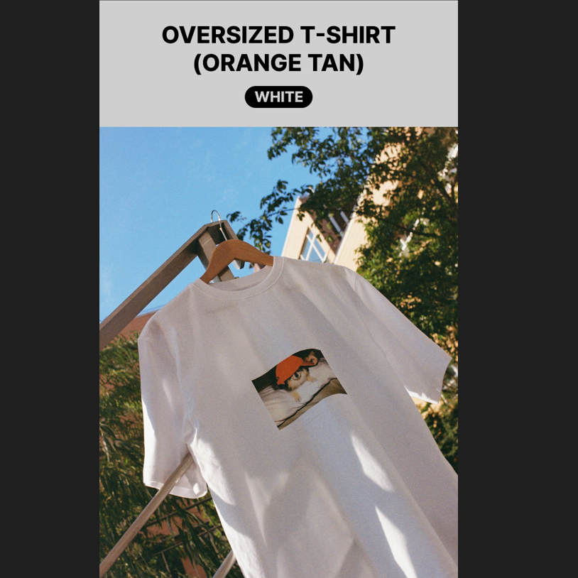 【预购】Layover Oversized T恤（橙棕）（白色）