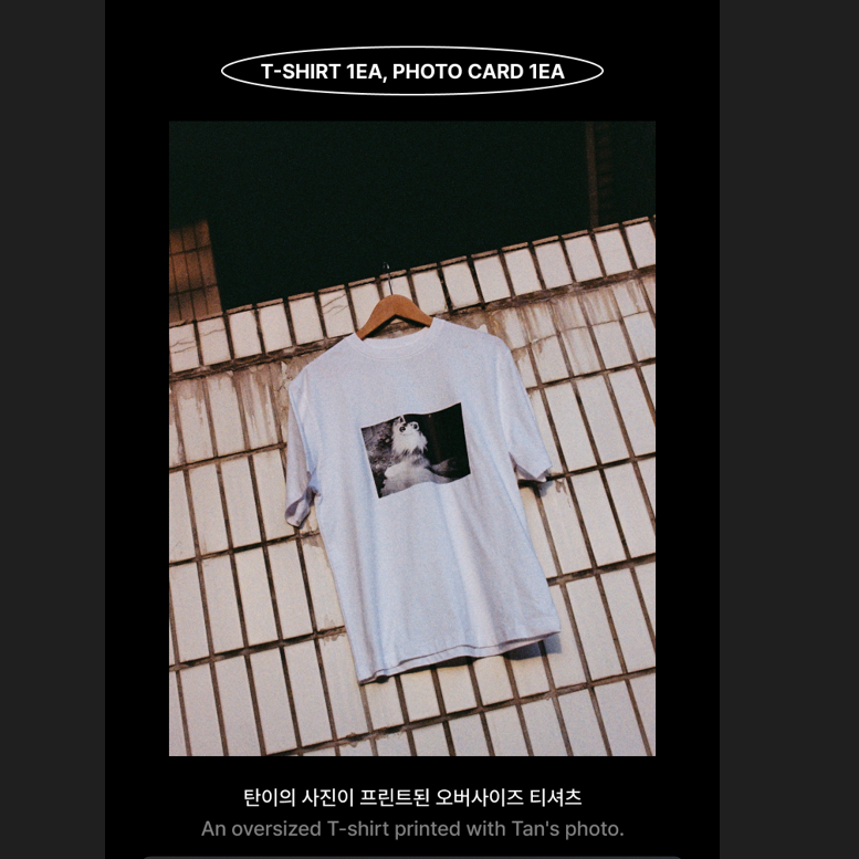 [Pre-Order] Layover Oversized T-shirt (Gray Tan) (White)