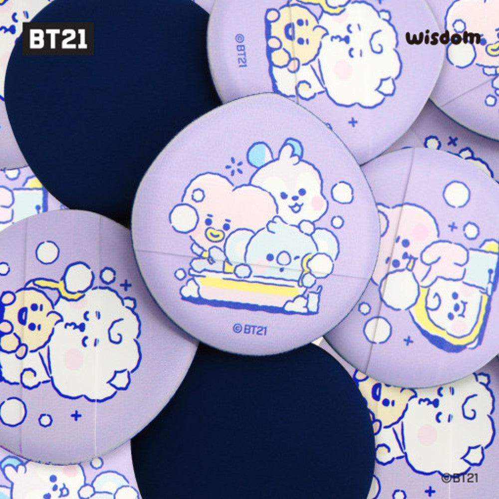 BT21 Purple Waterdrop Cushion Puff 3-piece set