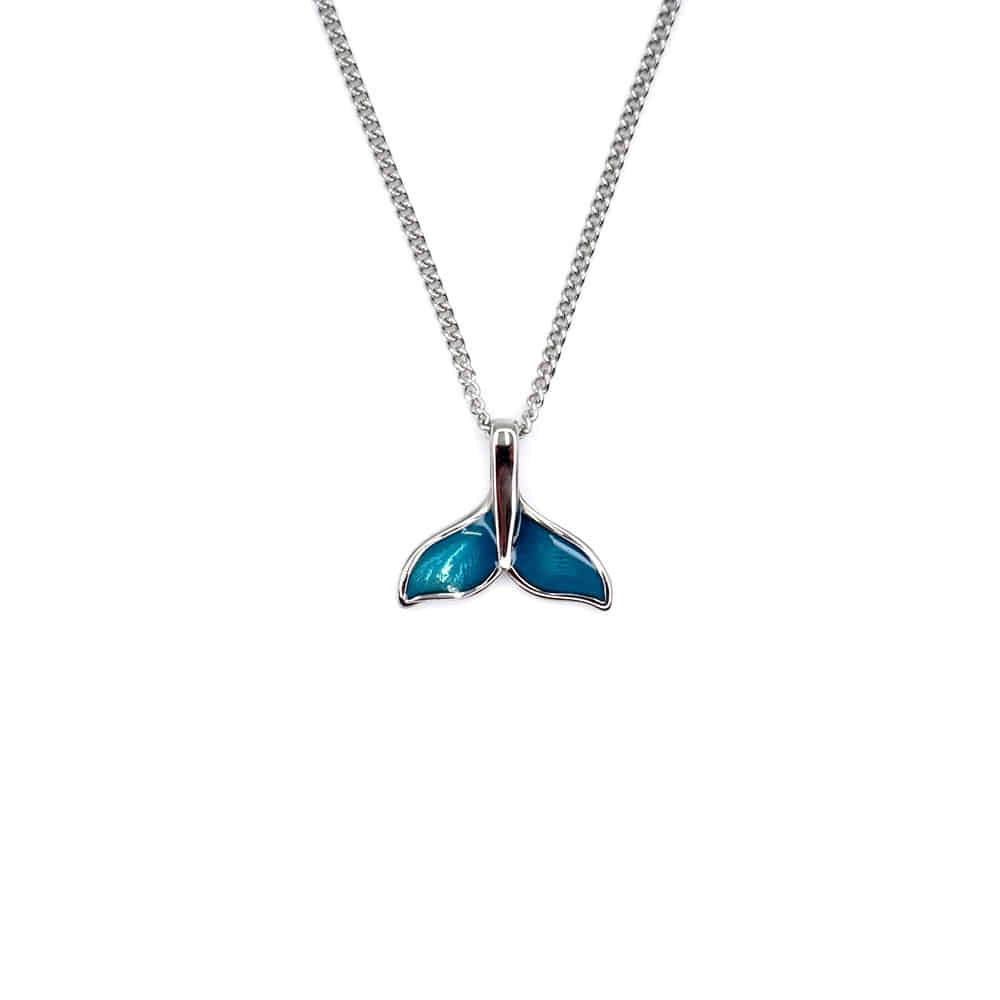 Jungkook Pick Blue Tail Dolphin Tail Pendant Men Women Necklace