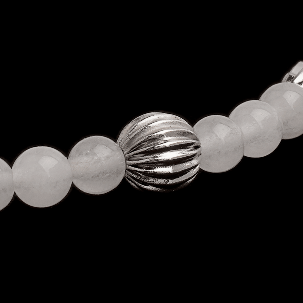 White jade 2025 bead bracelet