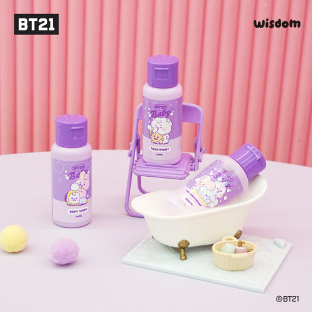 BT21 Purple Travel Kit Shampoo Treatment Body Wash Pouch Set