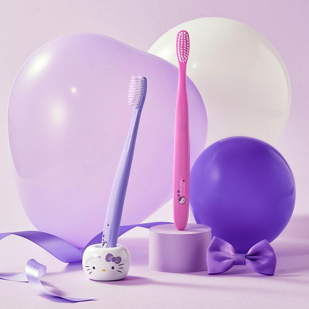 Euthymol Whitening Purple Toothbrush Double Plan (Hello Kitty Toothbrush Holder)