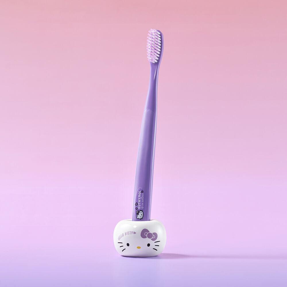 Euthymol Whitening Purple Toothbrush Double Plan (Hello Kitty Toothbrush Holder)