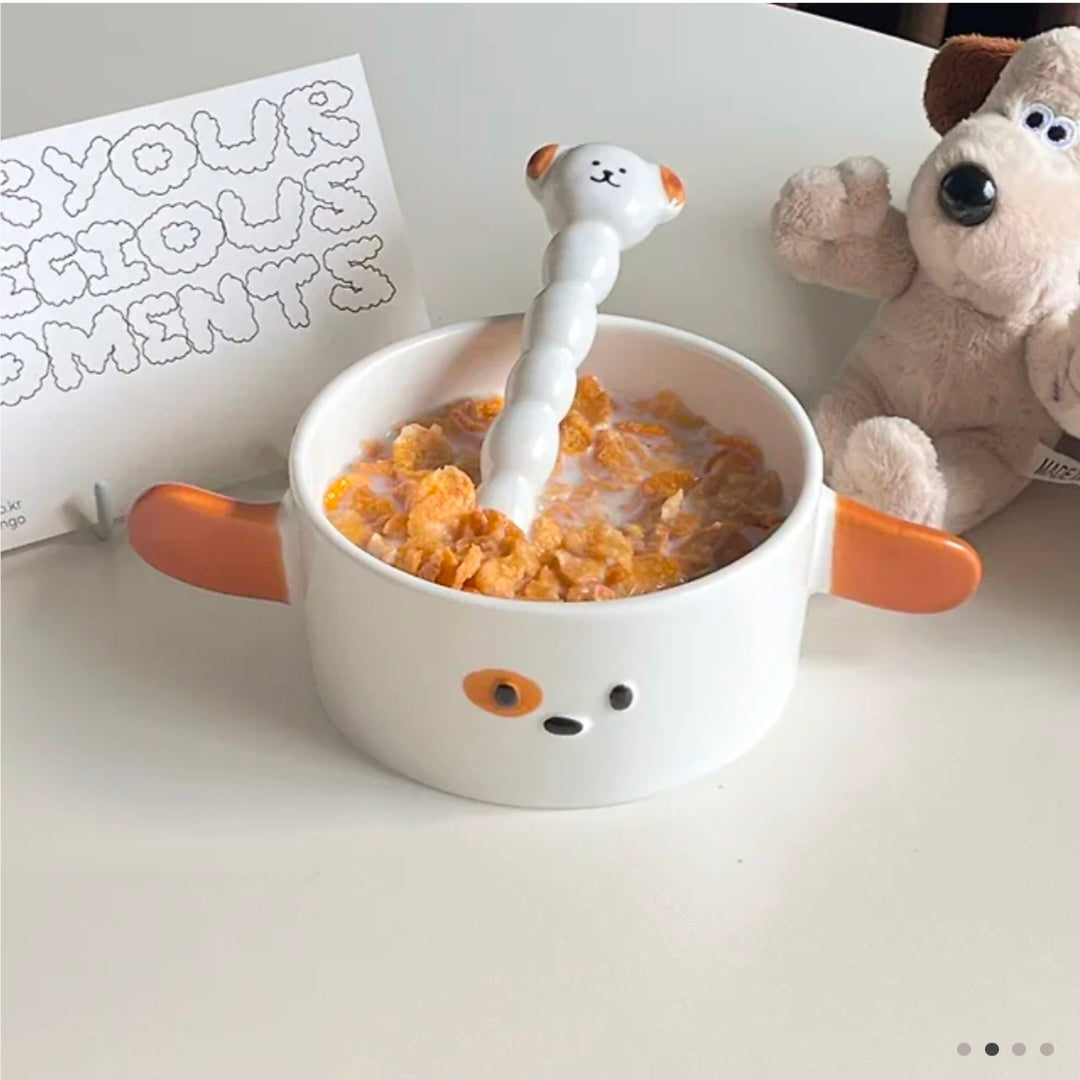 Bow Wow Cereal Bowl Set (serial bowl + spoon included)