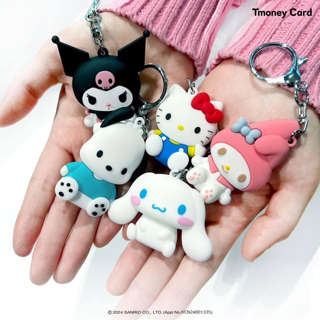 Sanrio Characters Silicone Keyring T-money 5 Types