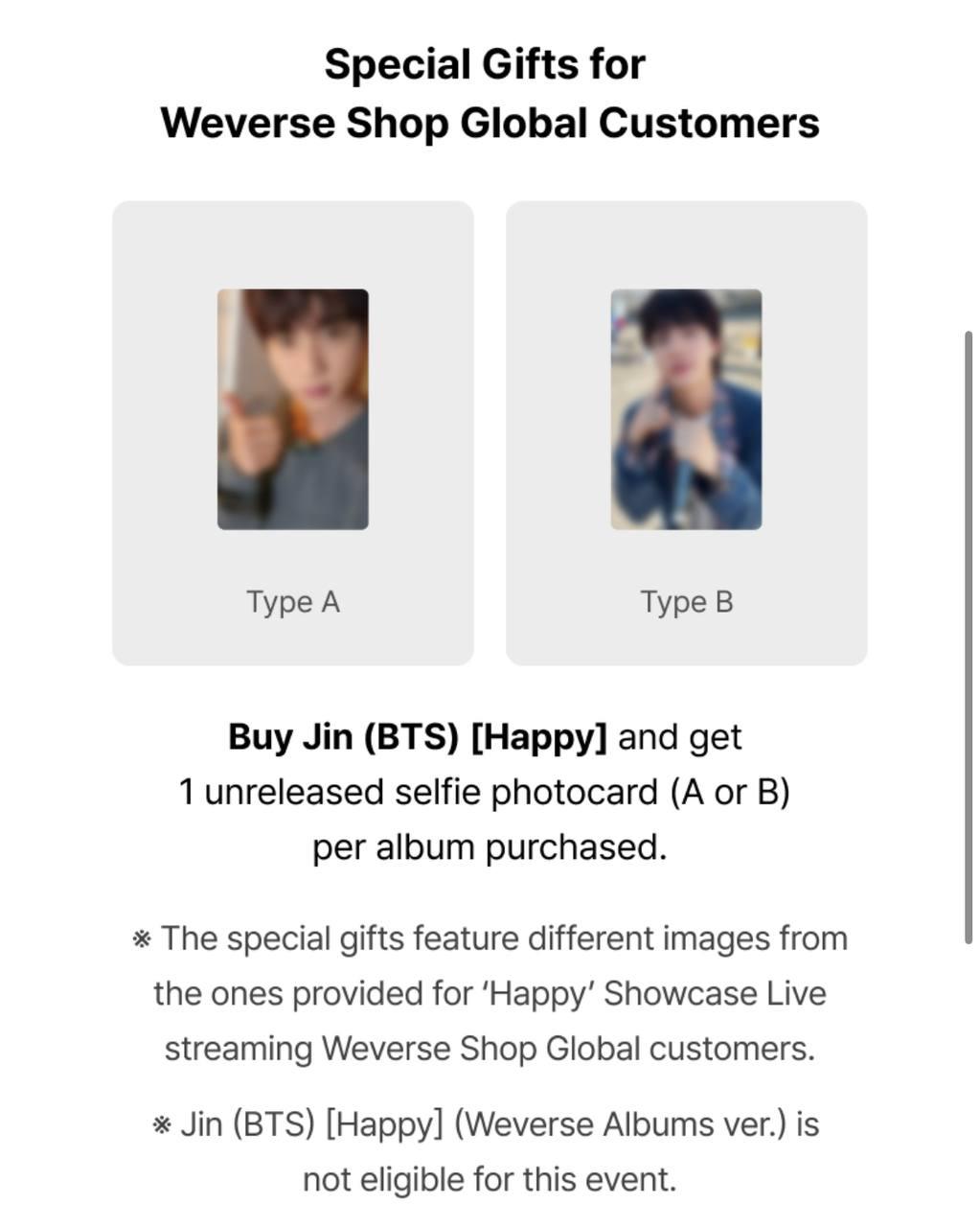 Jin Happy Weverse Live Special Gift [Pre Order]