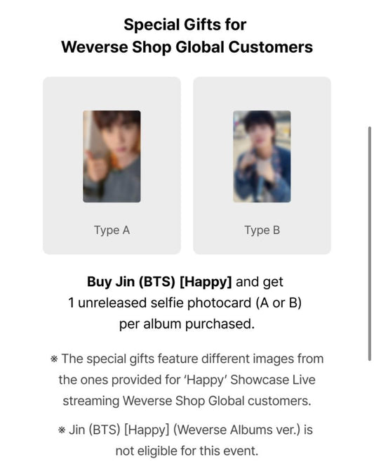 Jin Happy Weverse Live Special Gift [Pre Order]