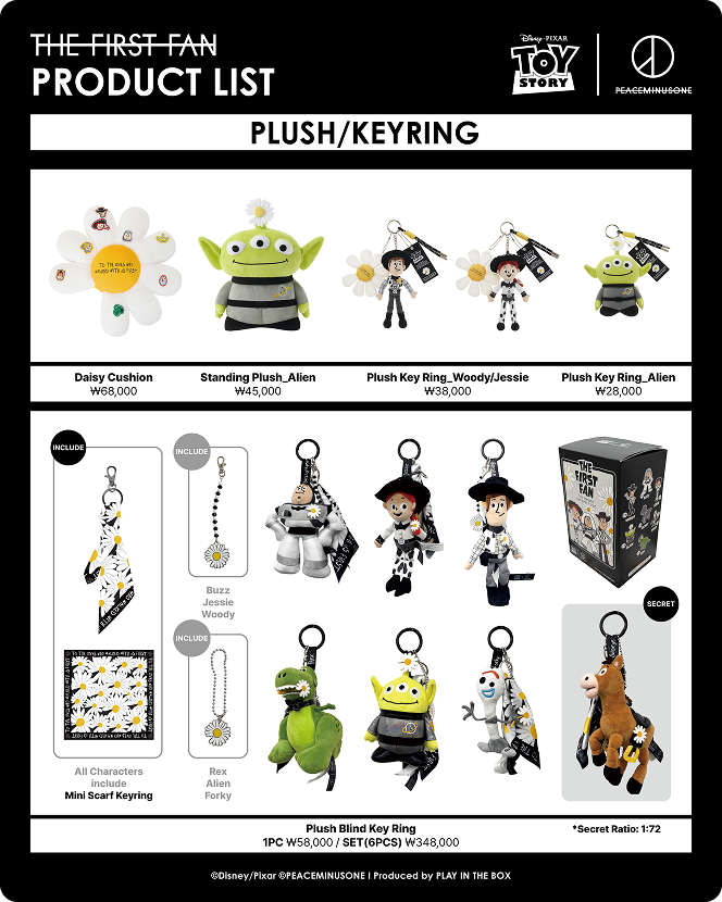 Toy Story x Peaceminusone The First Fan Seongsu Pop Up Product List (Pre Order)