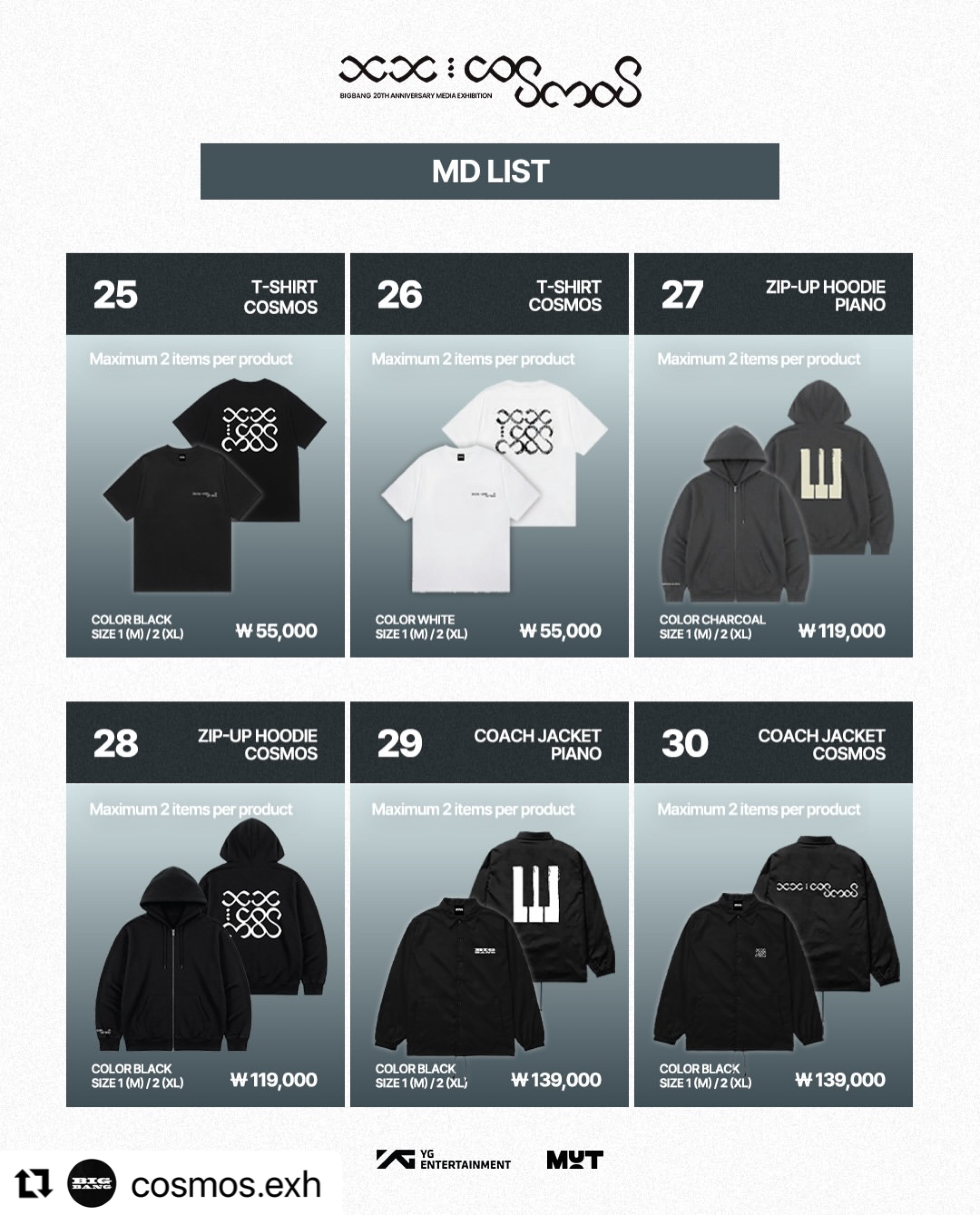 BIGBANG 20th Anniversary COSMOS Exhibition Merchandise | Kgifts.shop
