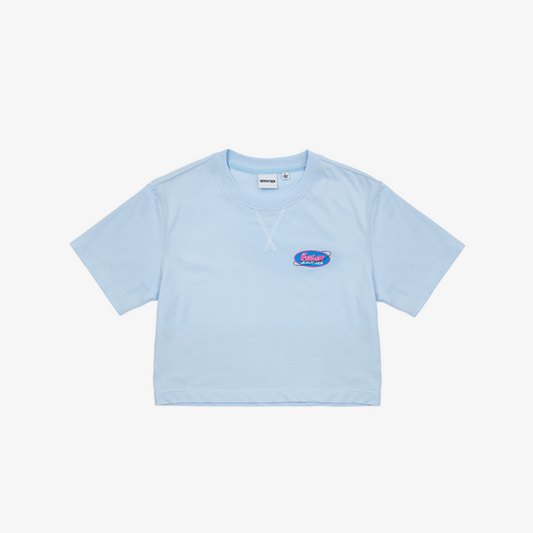 SEVENTEEN FOLLOW Crop T-Shirt (light blue)