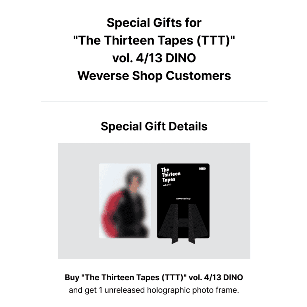 Seventeen Dino ‘The Thirteen Tapes (TTT)’ vol. 4/13 DINO