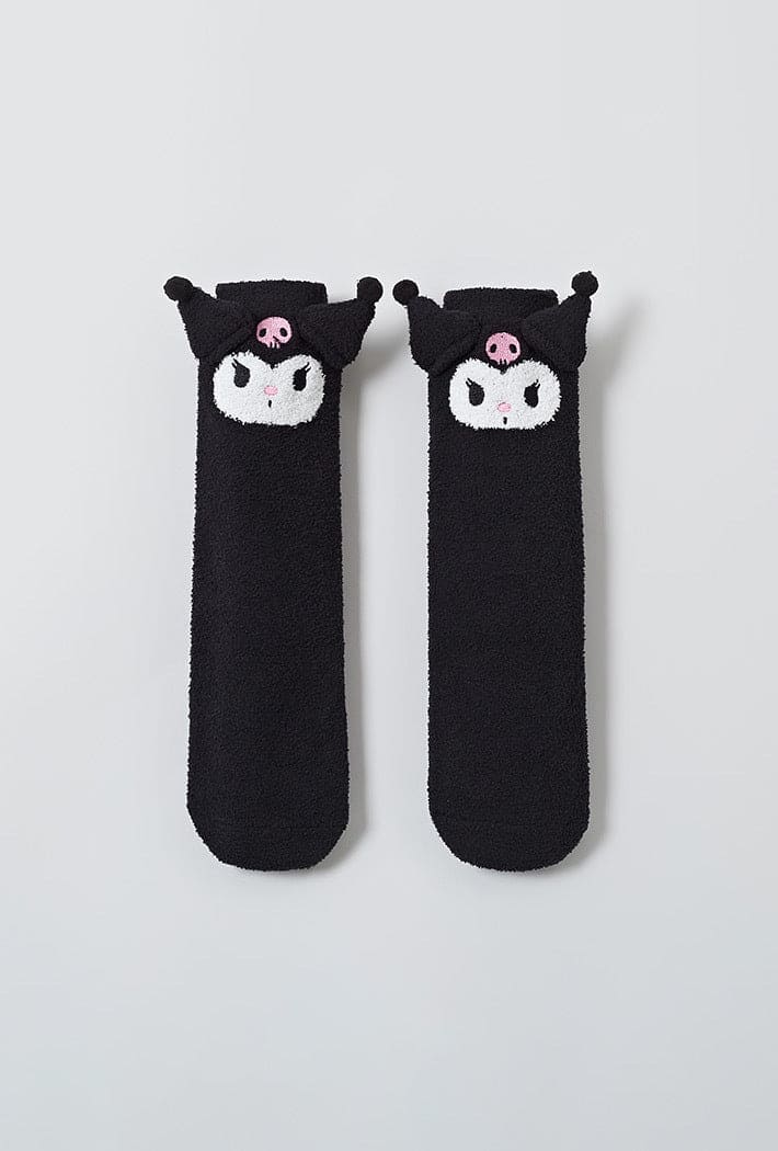 Sanrio characters sleeping socks black