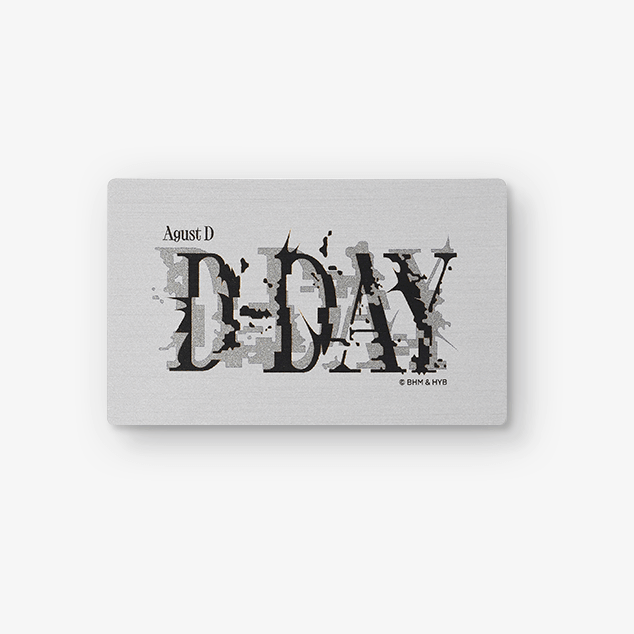 BTS Suga Agust D D-Day Merch- Metallic Photo Card Pre Order 2