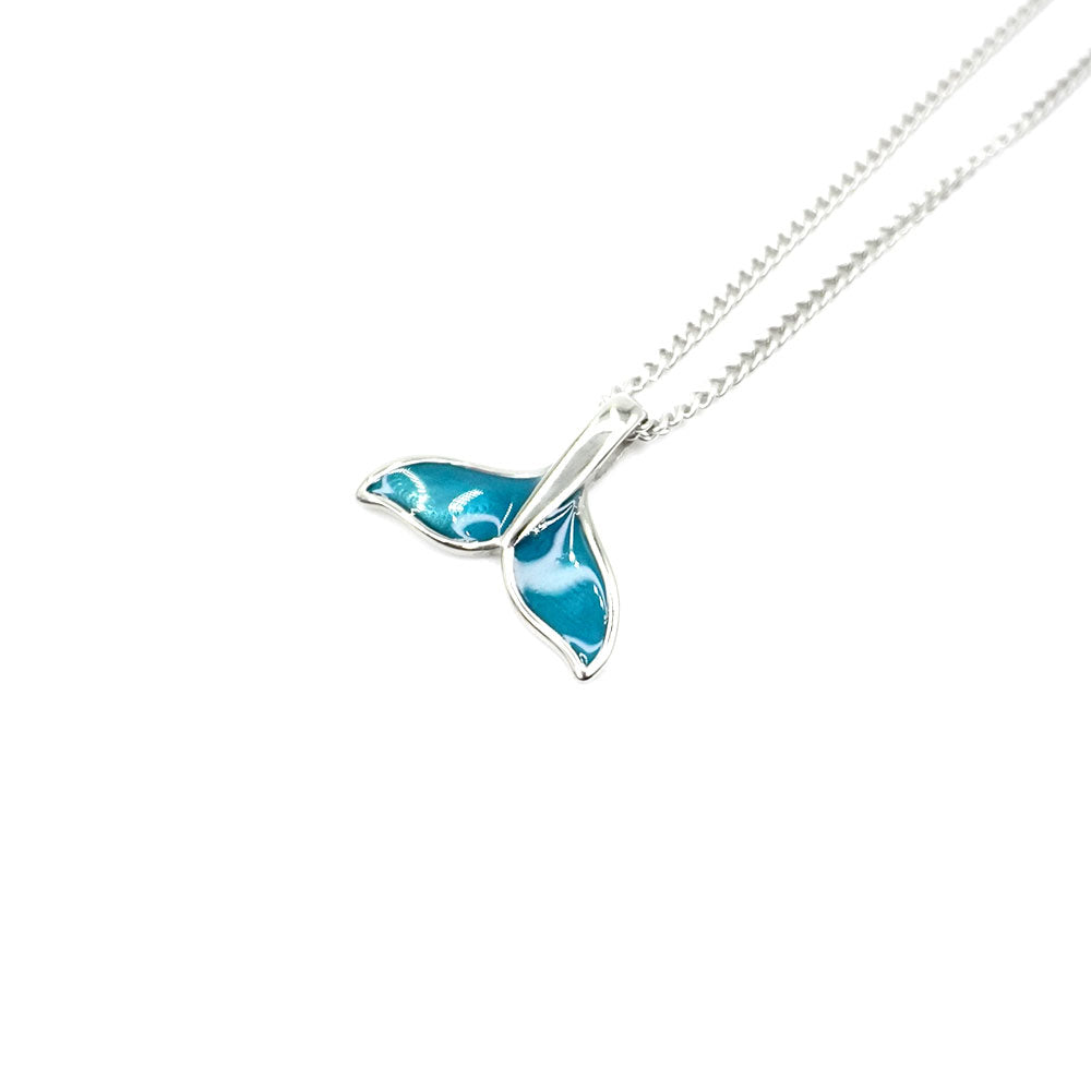 Jungkook Pick Blue Tail Dolphin Tail Pendant Men Women Necklace