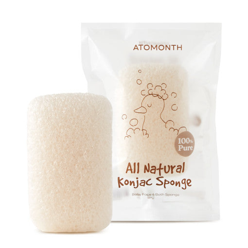 Atomonth Baby Natural Konjac Sponge 100% Plant-Based