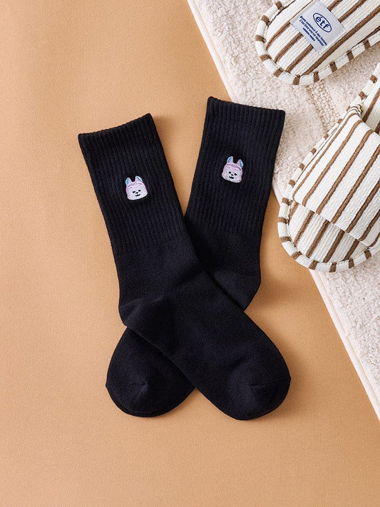 BT21 EMBROIDERY SOCKS DAILY BASIC