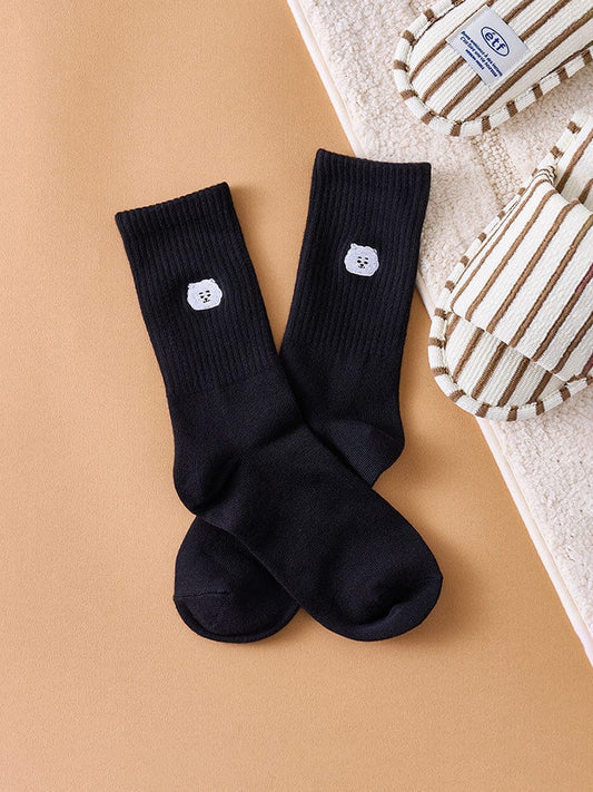 BT21 EMBROIDERY SOCKS DAILY BASIC