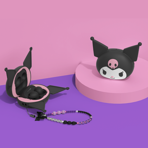 Kuromi Galaxy Buds Cover with Bead Strap