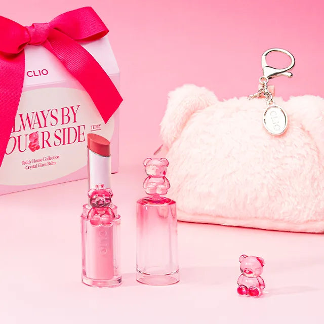 Clio Crystal Glam Balm+ Pouch Keyring