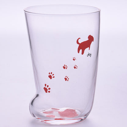 Creative Cute Cat Paws Glass Mug Office Coffee Mug Gift