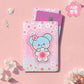 BT21 Leather Patch Card Case [Cherry Blossom]