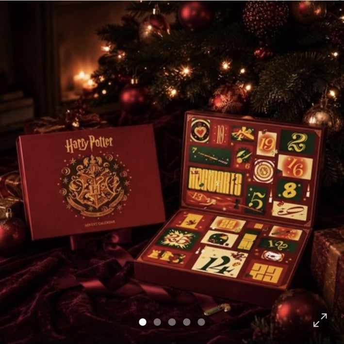 Harry Potter official advent calendar Hogwarts red and gold 24-day Christmas gift set