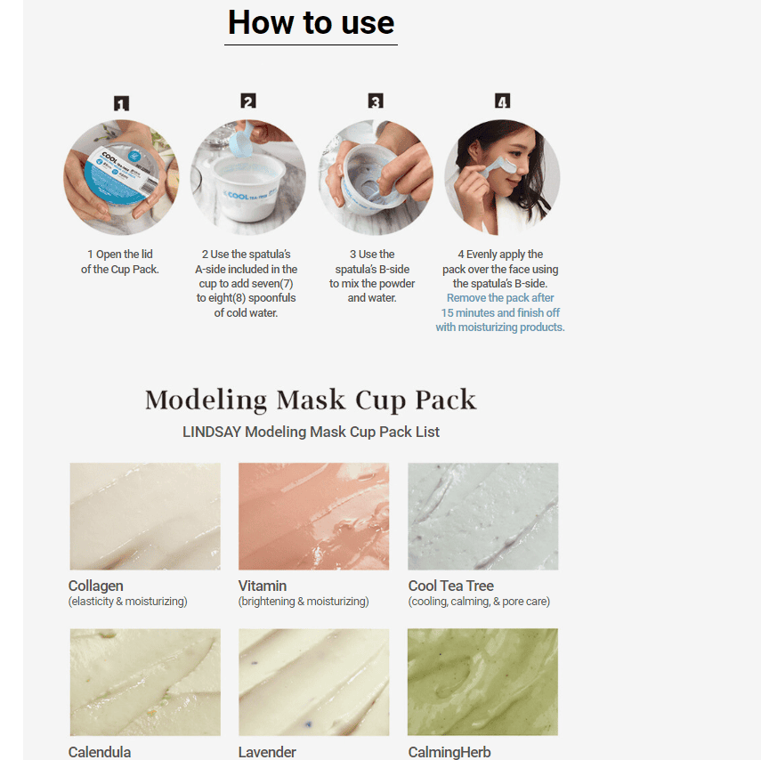 LINDSAY Modeling Mask Cup Pack 28g