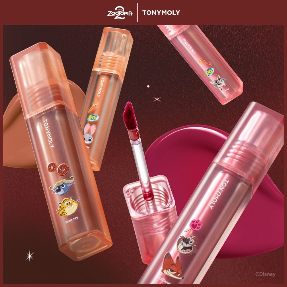 [Zootopia Collab ]Tony Moly Perfect Lips Shocking Lip Tint+ Key Cap (Selected Shades Only)