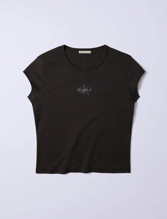 Jung Kook for Calvin Klein Women's Monogram Baby Short Sleeve T-shirt
