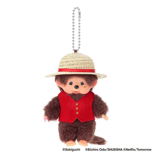 Monchhichi x ONE PIECE Luffy Monchhichi Keychain