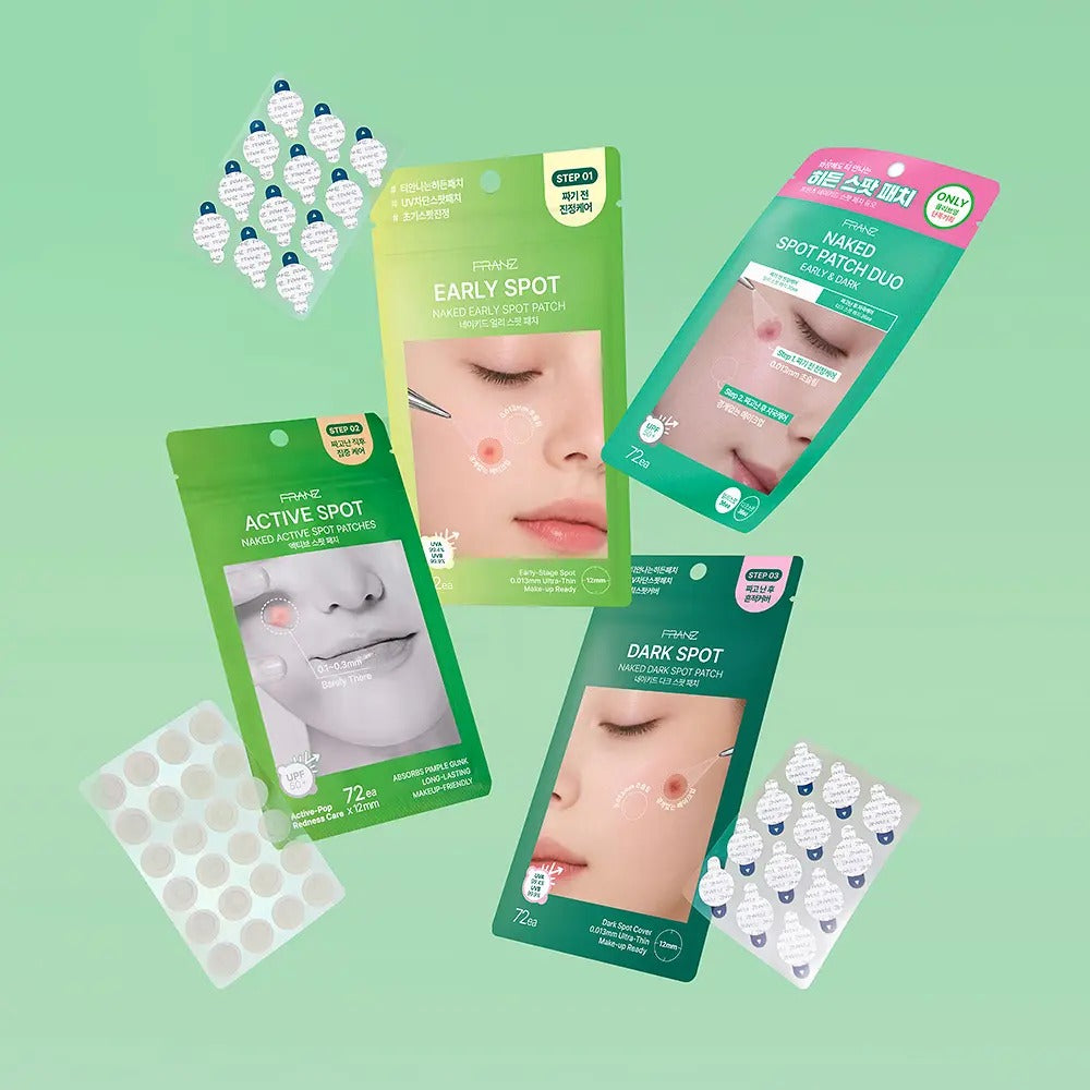 FRANZ Naked Spot Patch 72 Patches | Invisible Blemish Care – Duo, Early, Active, Dark