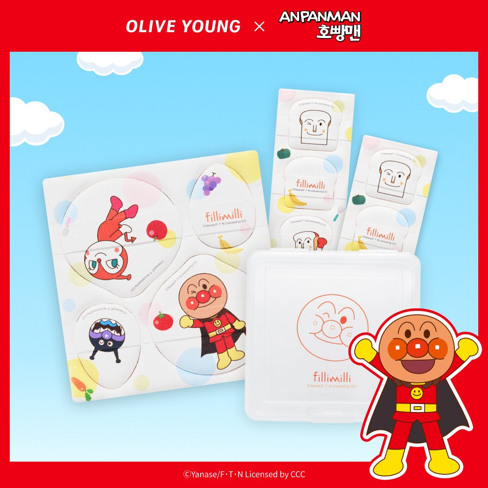 Fillimilli x Anpanman Tear-Off Puff & Mini Finger Puff Set 10P + Case