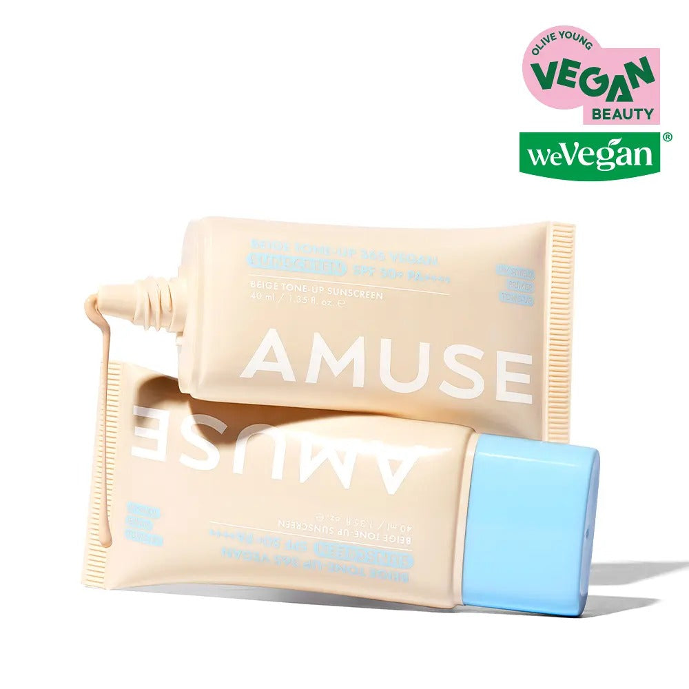 AMUSE Beige Tone-up 365 Vegan Sunscreen [Monchhichi Collaboration + Free Sticker]