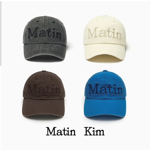 Matin Kim MATIN LOGO WASHED BALL CAP