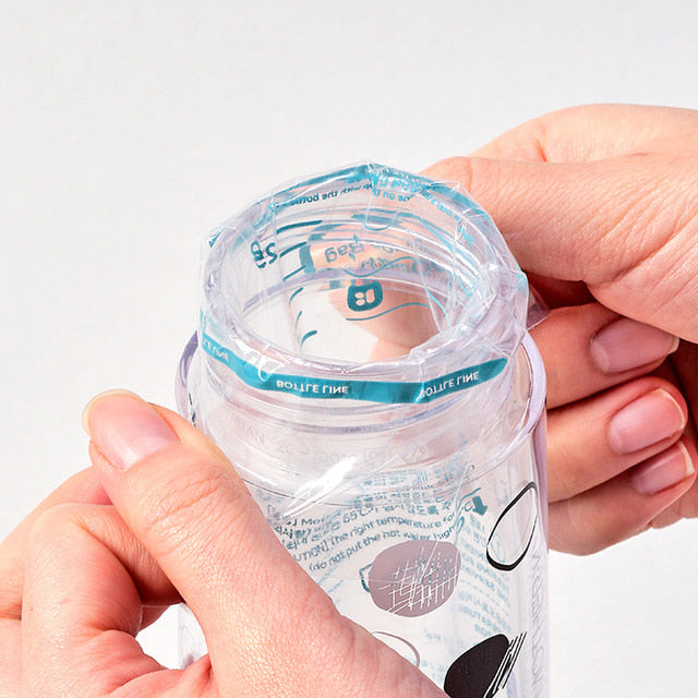 MOTHER-K disposable bottle liner fitted into bottle