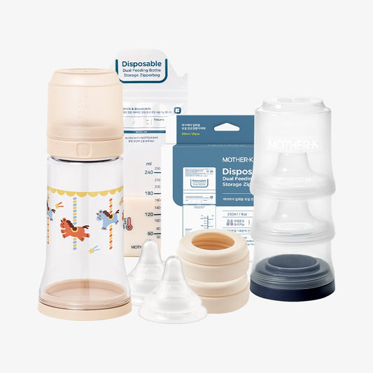 MOTHER-K Ecozen Disposable Baby Bottle Travel Feeding Set