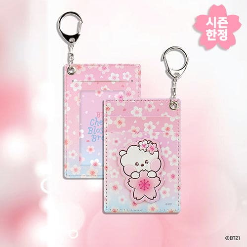 BT21 Leather Patch Card Holder [Cherry Blossom]
