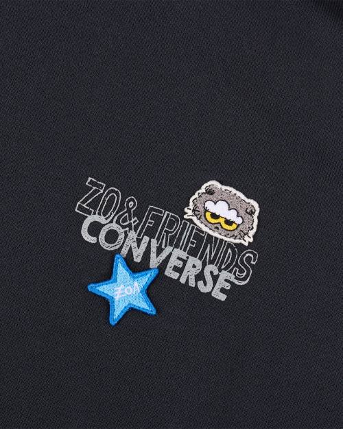 Converse x Zo&friends Zip up Hoodie Black