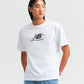 IU x New Balance Flower Logo Short Sleeve T-shirt White(Semi Over Fit)