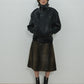 UNISEX, 4 Pocket Oversized Leather Blouson / Black
