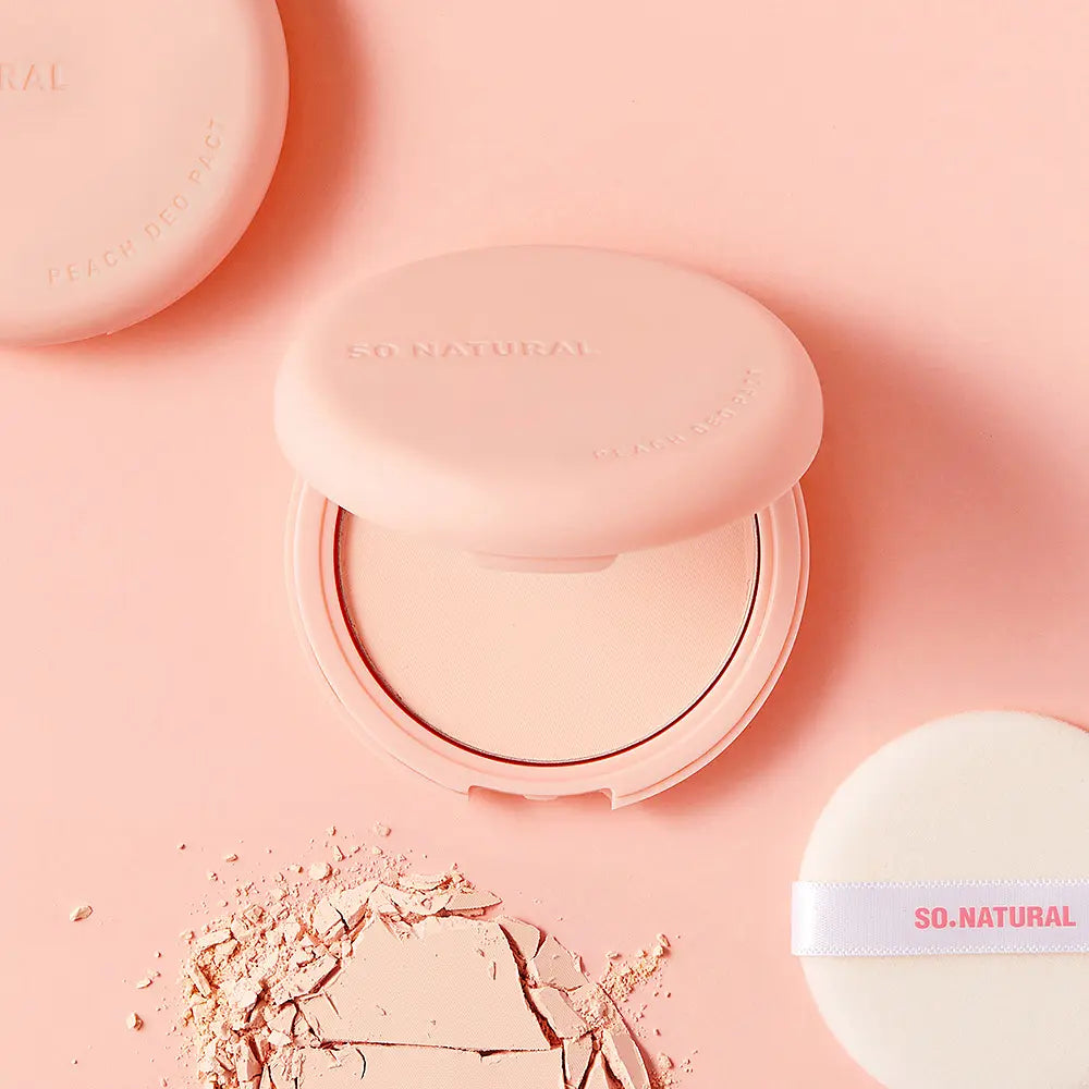 So.Natural Powder Forum peach deo pact + Pitch Deo tone up cream 10g