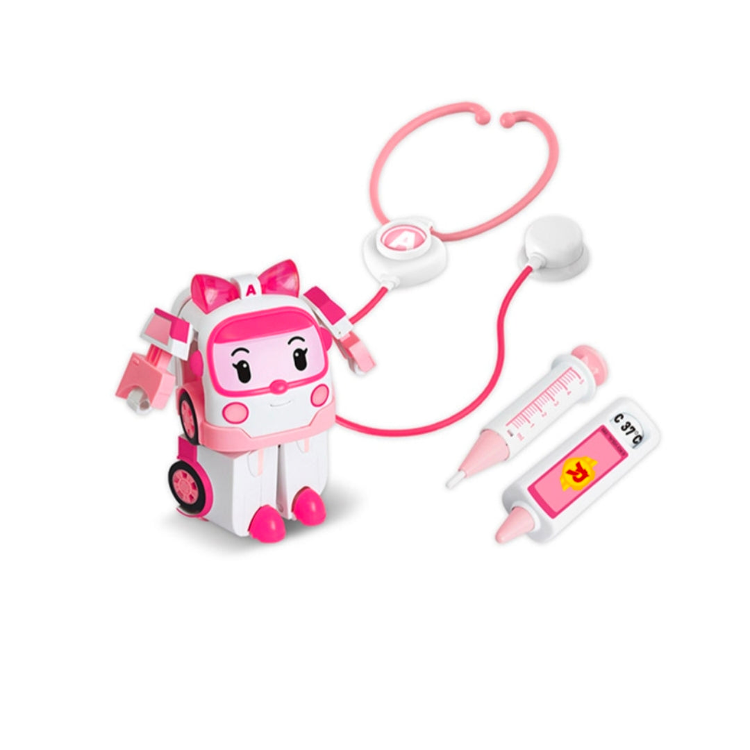 Roytoys Robocar Poli Ember Deluxe Transformation Base Set Robot Toy