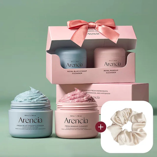 [Gift Set] Arencia Chewy Rice Cake Soap Cleanser 50g x 2 (with hair scrunchie)