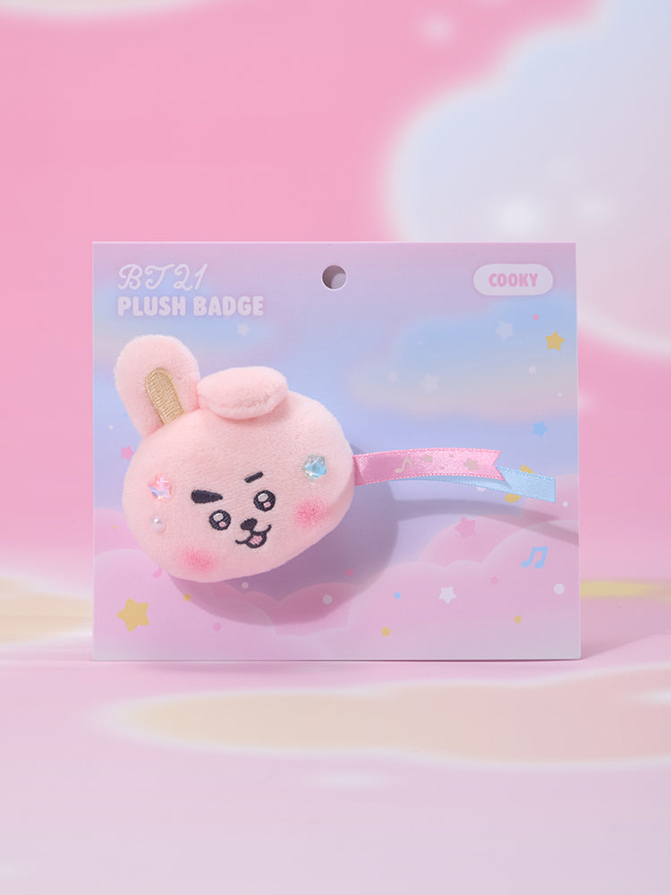 BT21 PLUSH BADGE BEYOND THE JOURNEY
