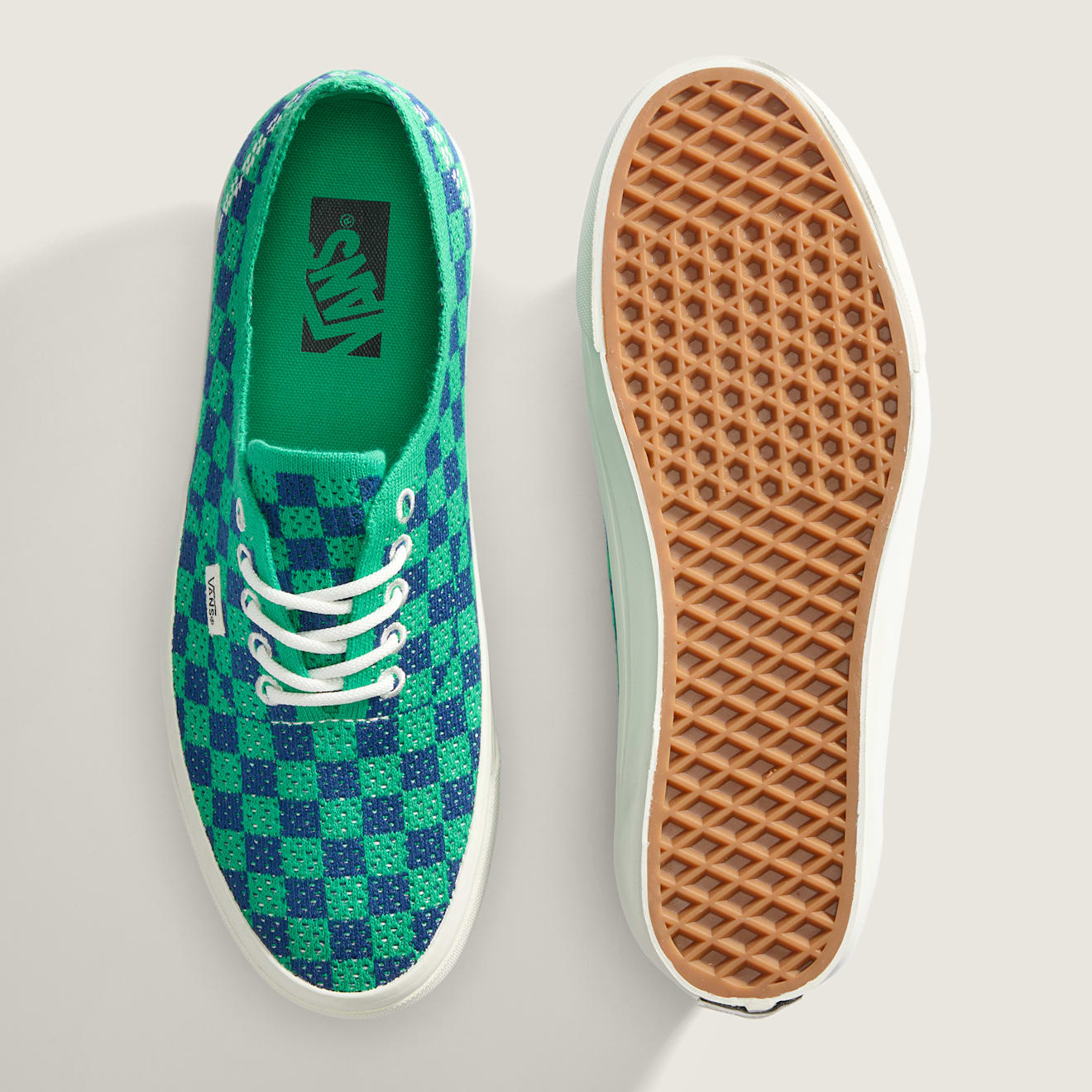 Vans Premium Authentic 44 Engineered Knit Punk Check ( Green )