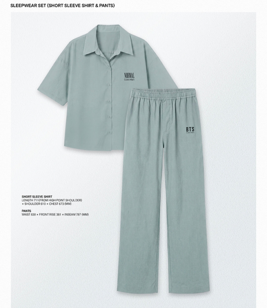 ARIRANG' (NORMAL x CALVIN KLEIN SLEEPWEAR)
PRE-ORDER