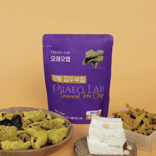 Oraeo Lab Seaweed Tofu chips,3 Types, 20g (1 Pack)